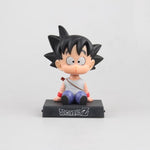 Japanese Anime Dragon Ball Z Goku Krillin Car Decoration Shaking Head Doll Phone Bracket Dragon Ball Action Figure Doll Toy 12cm